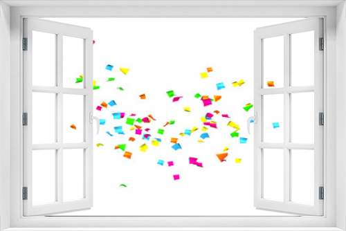 Fototapeta Naklejka Na Ścianę Okno 3D - Explosion of multi-colored confetti. Confetti, tinsel on a white background