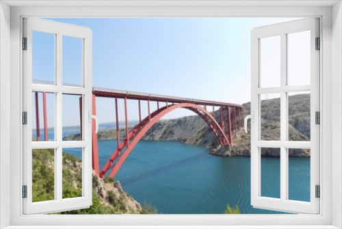 Fototapeta Naklejka Na Ścianę Okno 3D - Maslenica bridge