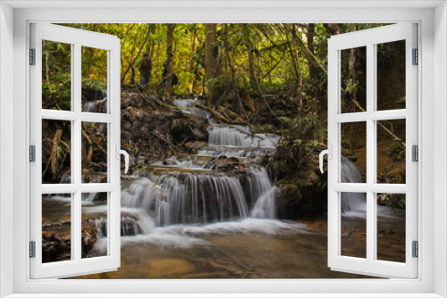 Fototapeta Naklejka Na Ścianę Okno 3D - Waterfall from ravine