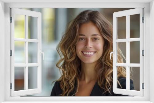 Smiling Woman with Wavy Hair