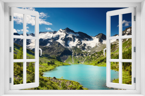 Fototapeta Naklejka Na Ścianę Okno 3D - Beautiful turquoise lake in Altai mountains