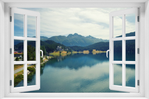 Fototapeta Naklejka Na Ścianę Okno 3D - St Moritz lake