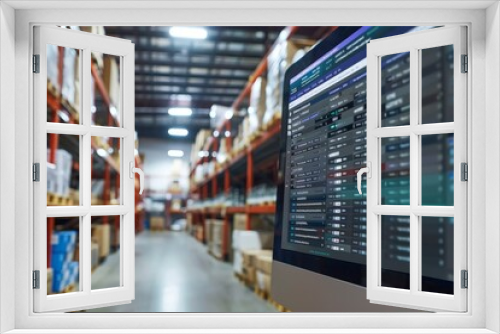 Computer Displaying Data in a Large Warehouse