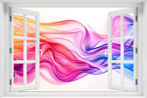  Colorful vector background with flowing colorful waves on a white backdrop. Vibrant color gradients with soft edges and blurred details create a dynamic lighting effect