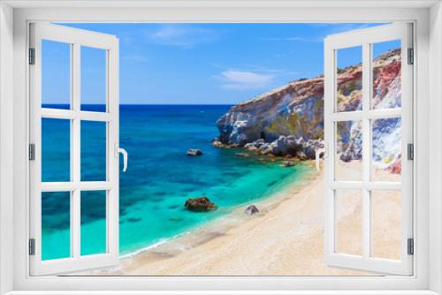 Fototapeta Naklejka Na Ścianę Okno 3D - Paliochori beach, Milos island, Cyclades, Aegean, Greece