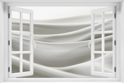 Abstract background of flowing white silk fabric with waves and curves, elegant and luxurious design