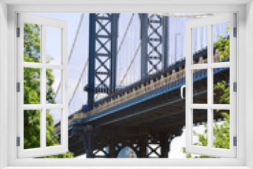 Fototapeta Naklejka Na Ścianę Okno 3D - Fragment of Brooklyn Bridge in New York