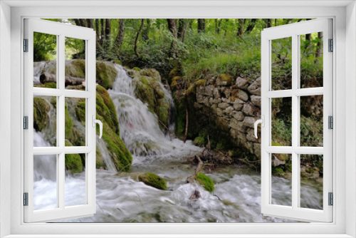 Fototapeta Naklejka Na Ścianę Okno 3D - Waterfalls in Plitvice National Park, Croatia