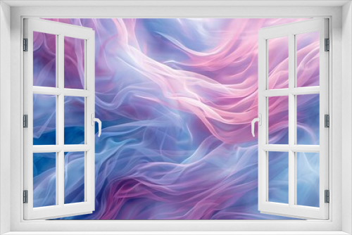Elegant flowing silk fabric in shades of pink and blue for creative backdrops