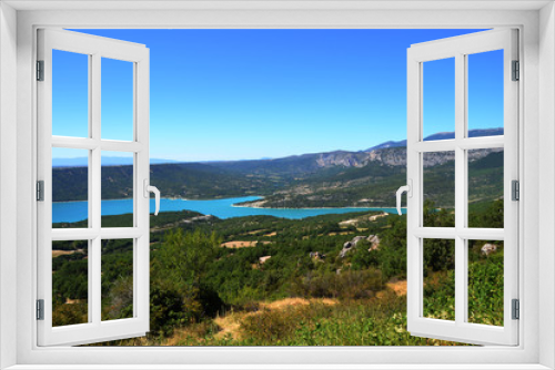 Fototapeta Naklejka Na Ścianę Okno 3D - Carte-Postale - Vue sur le Lac de Sainte Croix 02