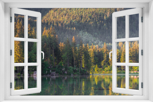 Fototapeta Naklejka Na Ścianę Okno 3D - View of Hintersee lake in Berchtesgaden National Park Bavarian Alps, Germany