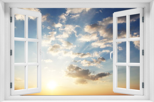 Fototapeta Naklejka Na Ścianę Okno 3D - sunset scene