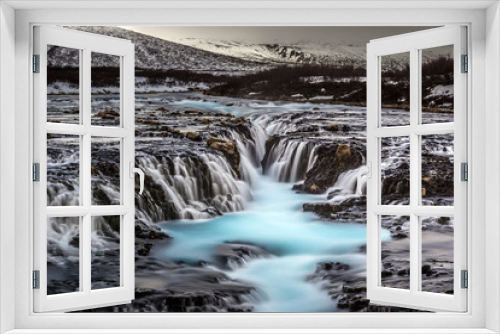 Fototapeta Naklejka Na Ścianę Okno 3D - Bruarfoss waterfall in Iceland