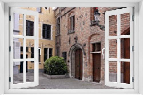 Fototapeta Naklejka Na Ścianę Okno 3D - historische giebelhäuser in brügge