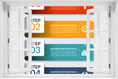 Infographic design number banners template. 