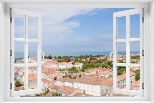 Fototapeta Naklejka Na Ścianę Okno 3D - Vue panoramique sur le village de Saint Martin de Ré