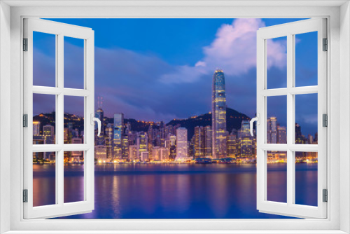 Fototapeta Naklejka Na Ścianę Okno 3D - Modern city in Hongkong
