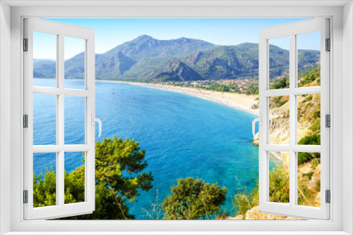Fototapeta Naklejka Na Ścianę Okno 3D - view on popular turkish resort Oludeniz, aegean Turkey