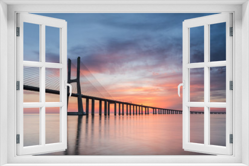 Fototapeta Naklejka Na Ścianę Okno 3D - Vasco da Gama Bridge