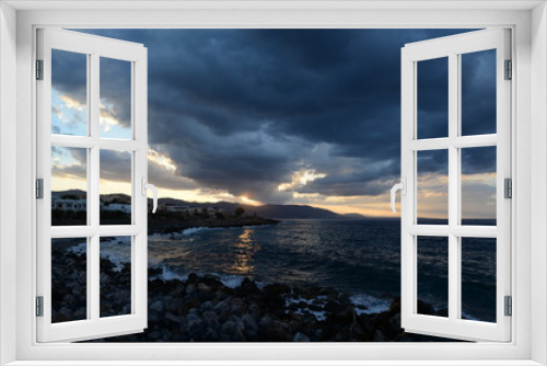 Fototapeta Naklejka Na Ścianę Okno 3D - Abend bei Sisi, Kreta