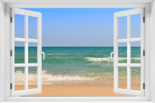 Fototapeta Naklejka Na Ścianę Okno 3D - Sea water sky and sand background