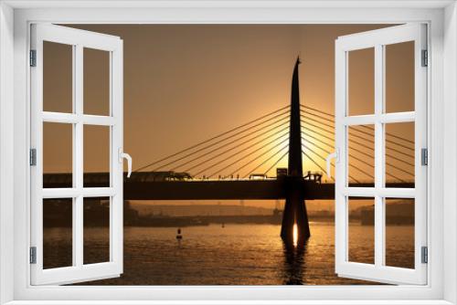 Fototapeta Naklejka Na Ścianę Okno 3D - Halic metro bridge