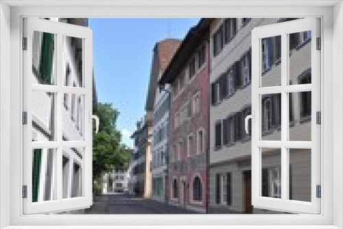 Fototapeta Naklejka Na Ścianę Okno 3D - Altstadt von Zug, Sankt-Oswalds-Gasse, Schweiz