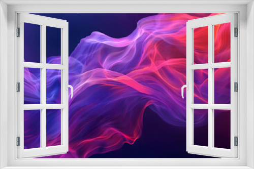 Abstract 3D Background with Swirling Purple and Pink Lines