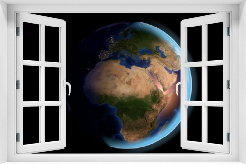 Fototapeta Naklejka Na Ścianę Okno 3D - Planet Earth, the Earth from space showing Africa and Sahara desert on globe in the day time, elements of this image furnished by NASA