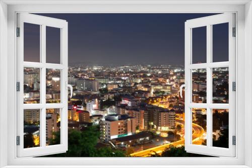 Fototapeta Naklejka Na Ścianę Okno 3D - Pattaya beautiful city  travel landmark night scape view in thailand