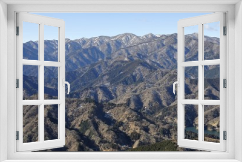 Fototapeta Naklejka Na Ścianę Okno 3D - 仏果山から眺める冬の丹沢