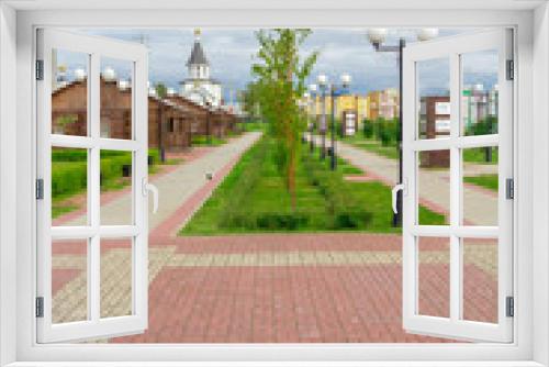 Fototapeta Naklejka Na Ścianę Okno 3D - Town Square