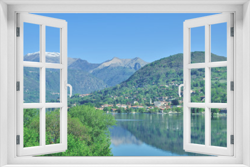 Fototapeta Naklejka Na Ścianę Okno 3D - der Ortasee im Piemont bei Orta San Giulio,Italien