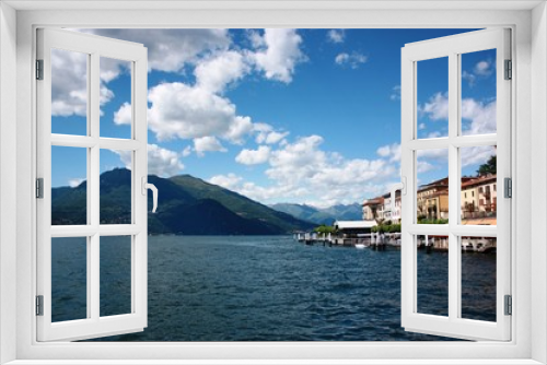 Fototapeta Naklejka Na Ścianę Okno 3D - Bellagio lakefront on the shores of Lake Como under blue sky in Lombardy Italy 