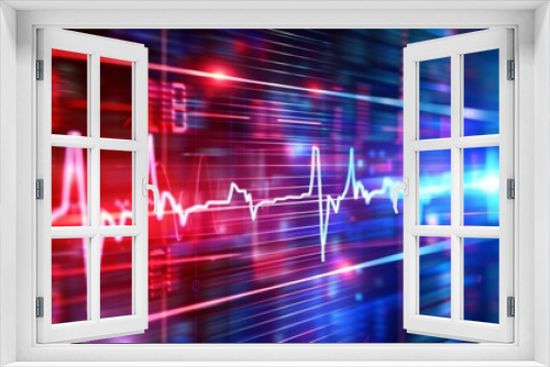 ECG heartbeat pulse line illustration background, hospital diagnosis test for emergency life cases