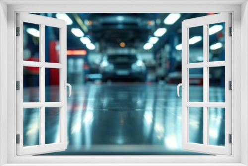 Reflective Metal Surface in a Garage