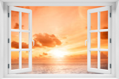 Fototapeta Naklejka Na Ścianę Okno 3D - orange mystic sunset