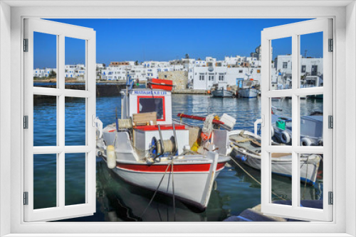 Fototapeta Naklejka Na Ścianę Okno 3D - Paros fishing harbour