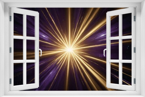 A cosmic scene Starburst patterns in gold and deep purple metallic colors for banners - high contrast