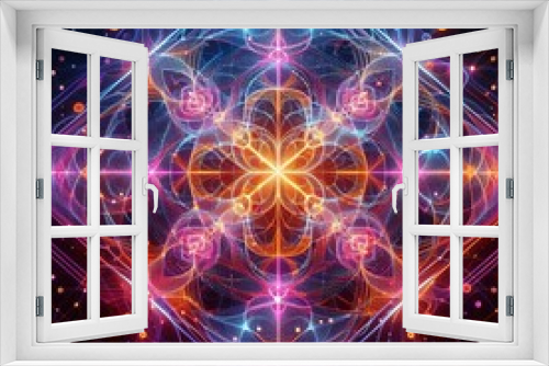 211 66. Neon fractal holographic illustration_ A holographic des