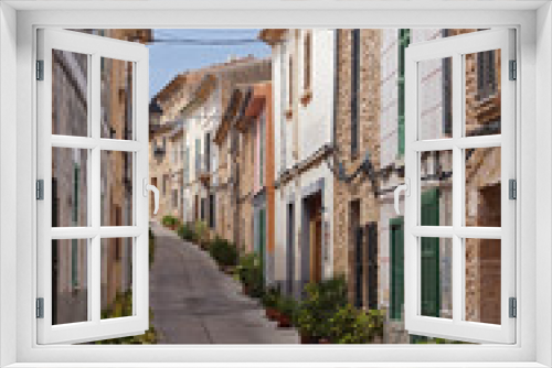 Fototapeta Naklejka Na Ścianę Okno 3D - Narrow streets of Alcudia - Majorca