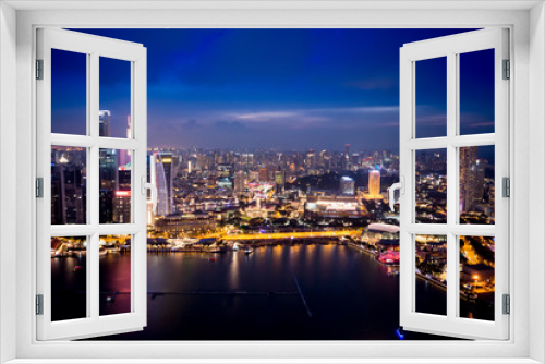 Fototapeta Naklejka Na Ścianę Okno 3D - Singapore cityscape