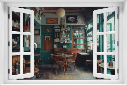 Interior of a cafe in London