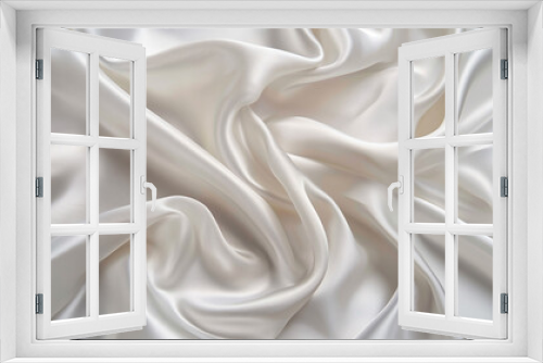 White pattern silk texture of satin abstract background. Smooth soft fabric background. Textile industry background.