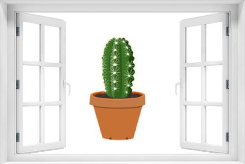 Fototapeta Naklejka Na Ścianę Okno 3D - cactus on a white background.