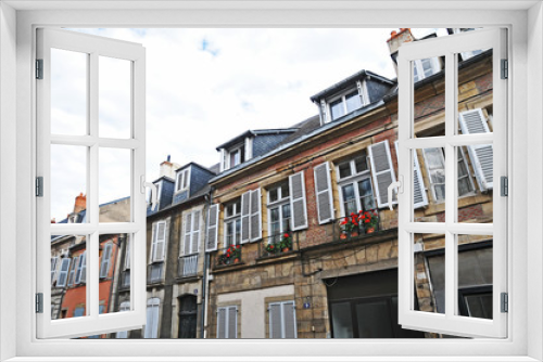 Fototapeta Naklejka Na Ścianę Okno 3D - Moulins case tradizionali - Alvernia, Francia