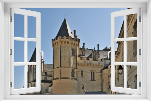 Fototapeta Naklejka Na Ścianę Okno 3D - Il castello di Saumur e la Loira - Francia