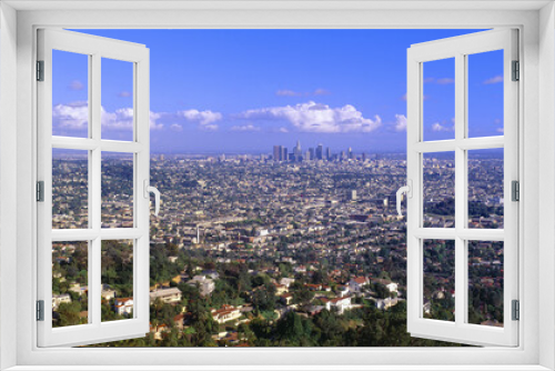 Fototapeta Naklejka Na Ścianę Okno 3D - Los Angeles Skyline from Mulholland, California
