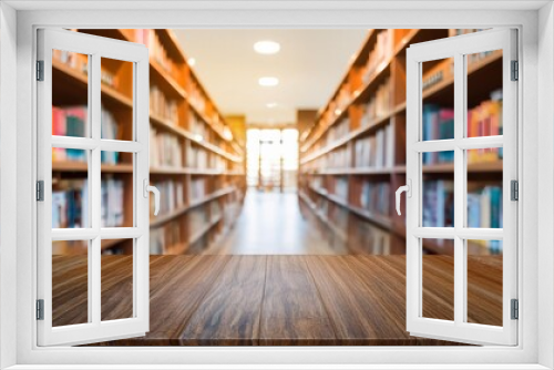 Abstract blurred public library interior space. blurry room with bookshelves by defocused effect. use for background or backdrop in business or education concepts  Generative AI