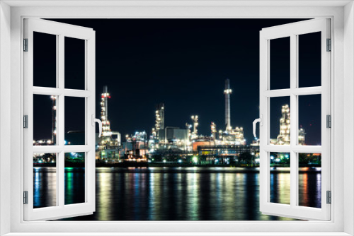 Fototapeta Naklejka Na Ścianę Okno 3D - Oil and gas refinery plant area 